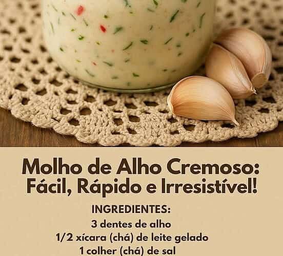 molho de alho cremoso