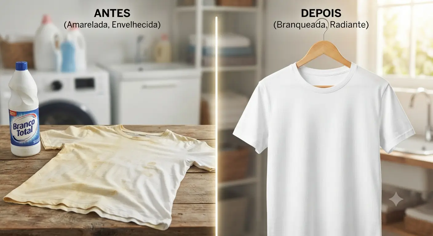  Branquear roupas amareladas 