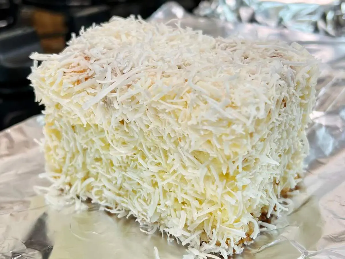 bolo gelado de coco felpudo