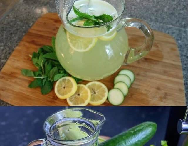 pepino, gengibre, hortelã, limão