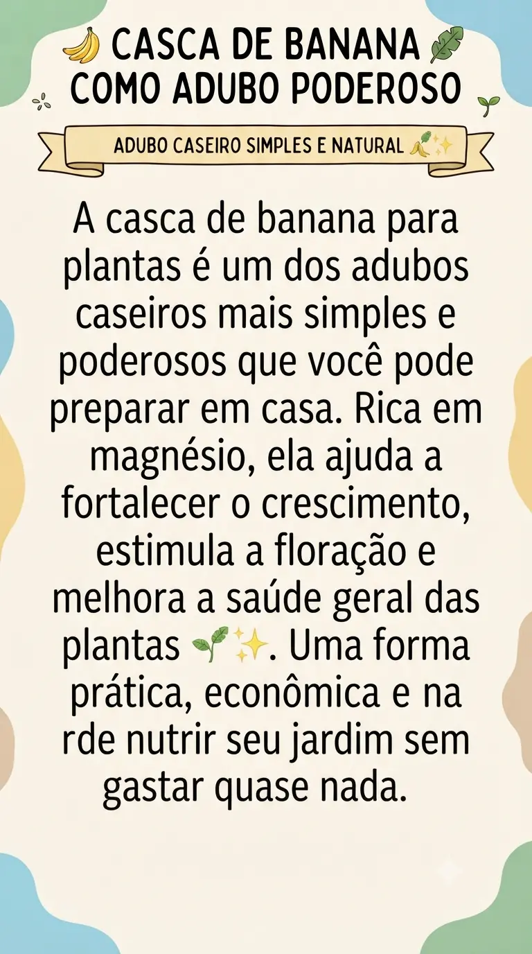 casca de banana para plantas