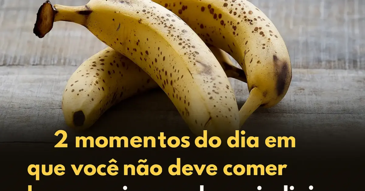 Bananas maduras com alerta sobre horários do dia em que não é recomendado comer
