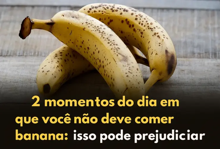 Bananas maduras com alerta sobre horários do dia em que não é recomendado comer