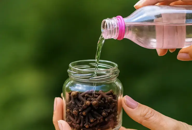 cravo e água de rosas antirrugas