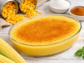 Curau Cremoso com Milho de Lata