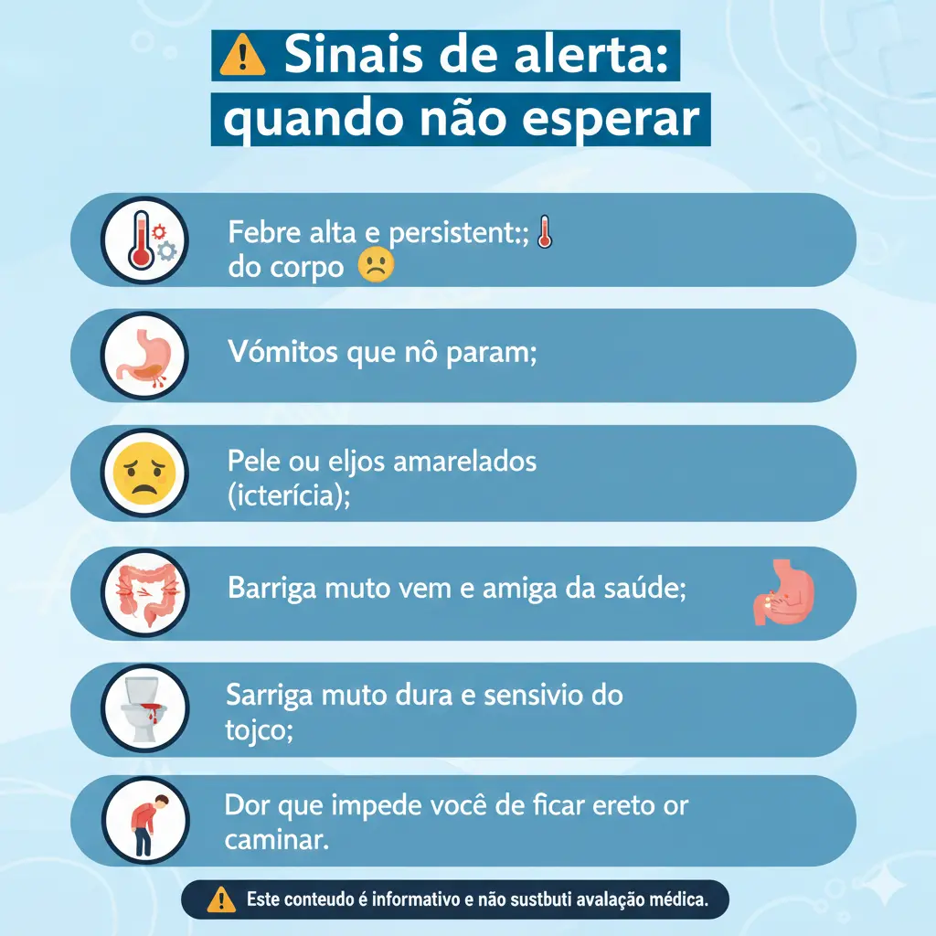 Sinais de alerta: quando não esperar