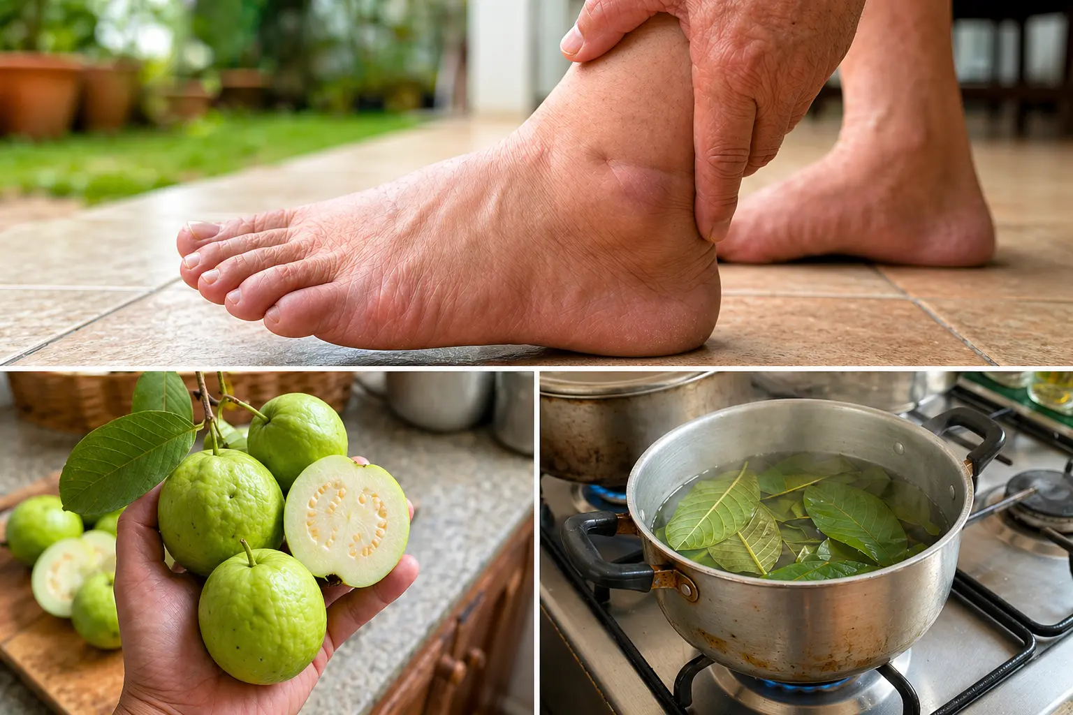 Chá de Folhas de Goiaba para Inchaço e Retenção de Líquidos