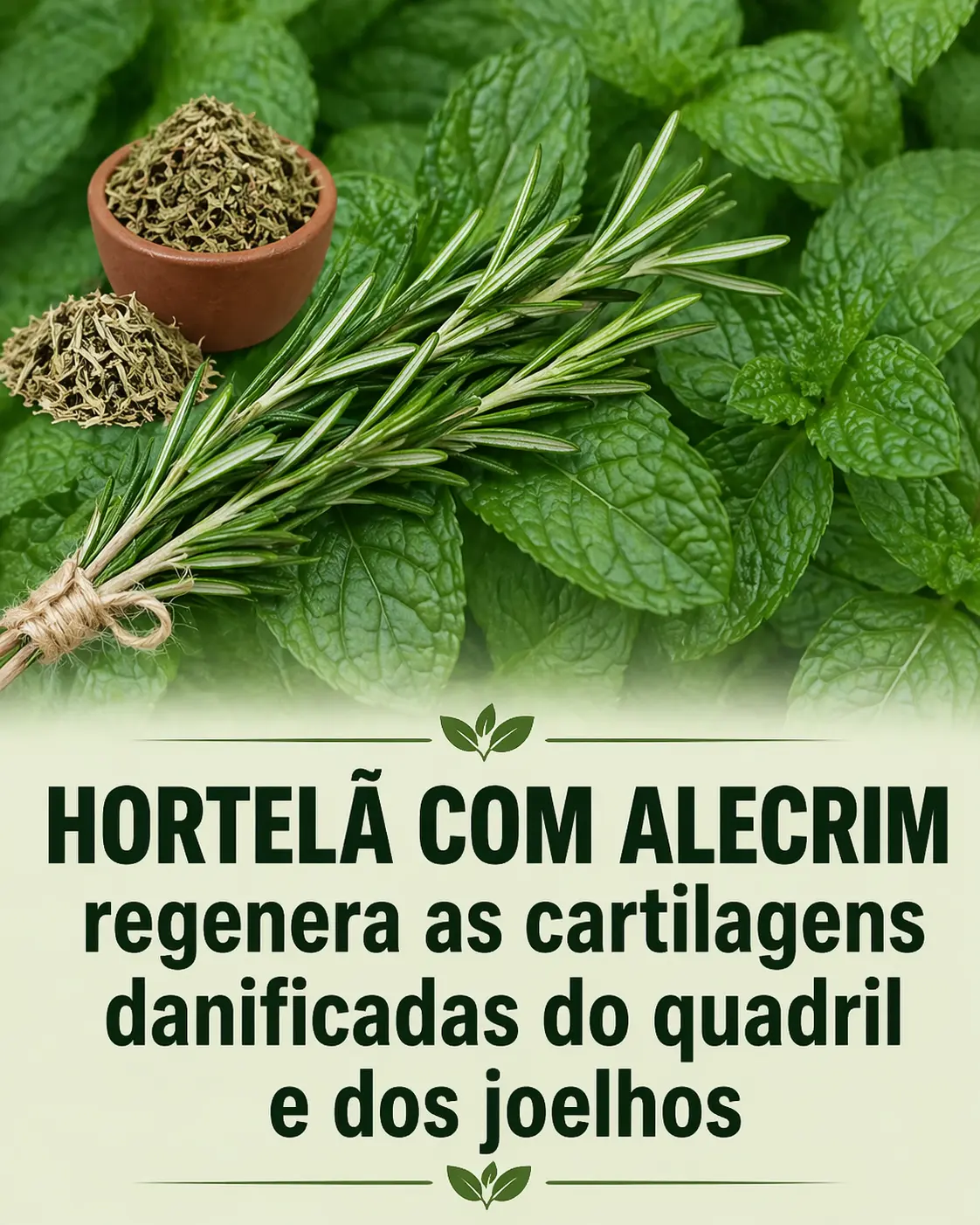 Hortelã com Alecrim: Receita Natural para Joelho