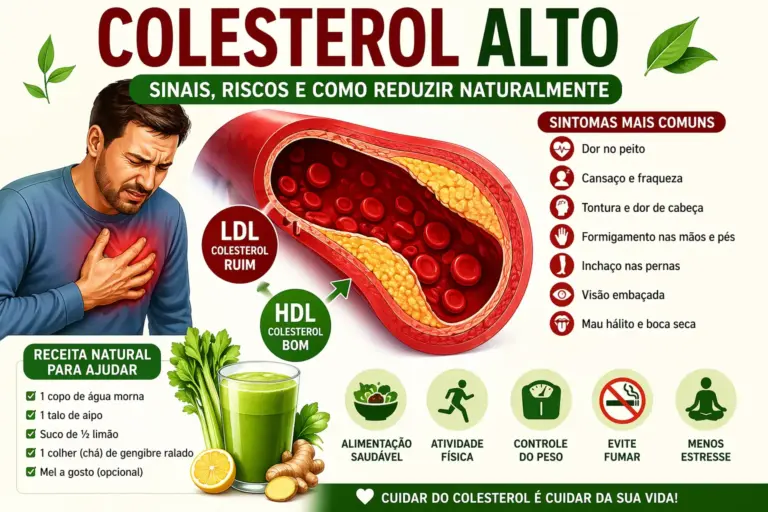 Sintomas do Colesterol Alto: Como Identificar e Reduzir Naturalmente