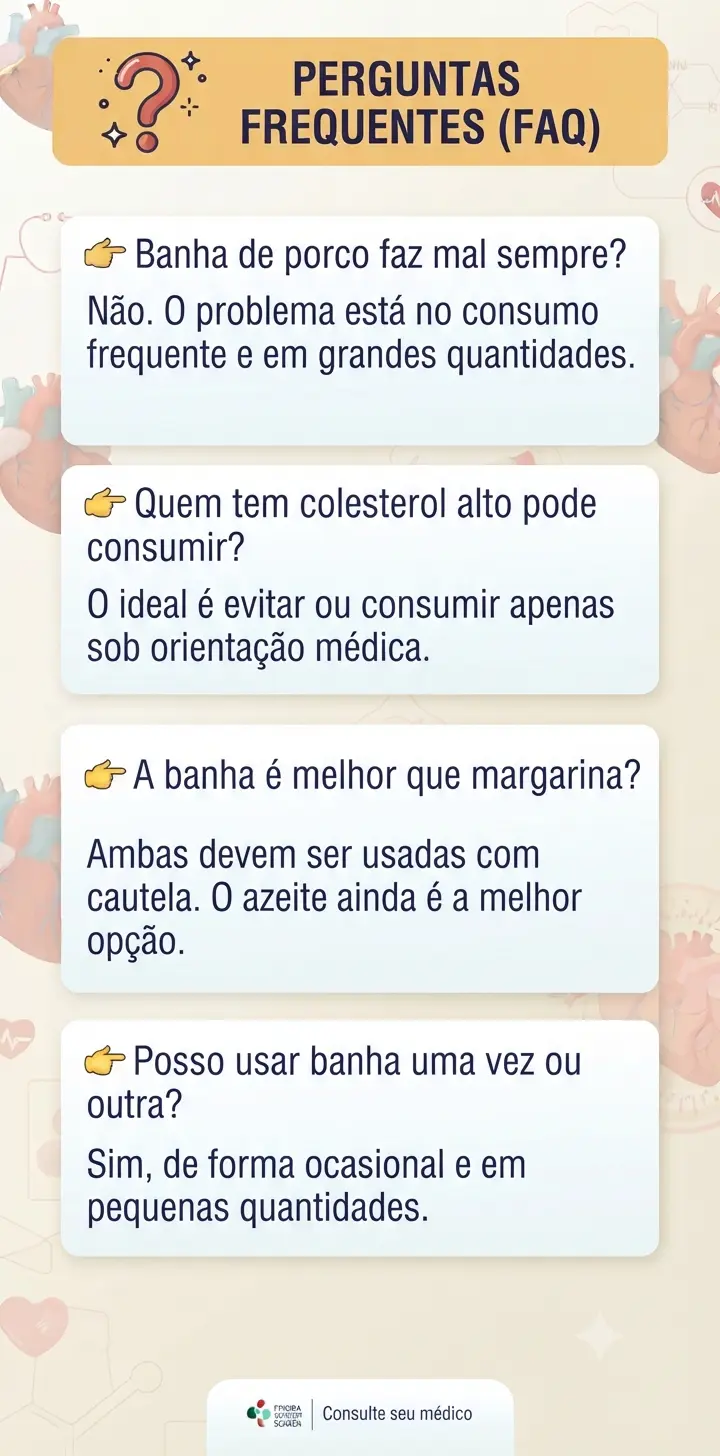 Perguntas Frequentes sobre banha de porco