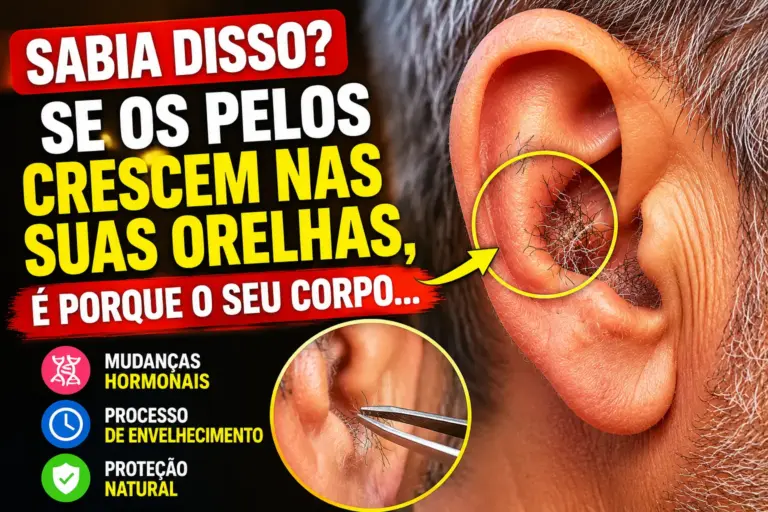 pelos crescem nas suas orelhas