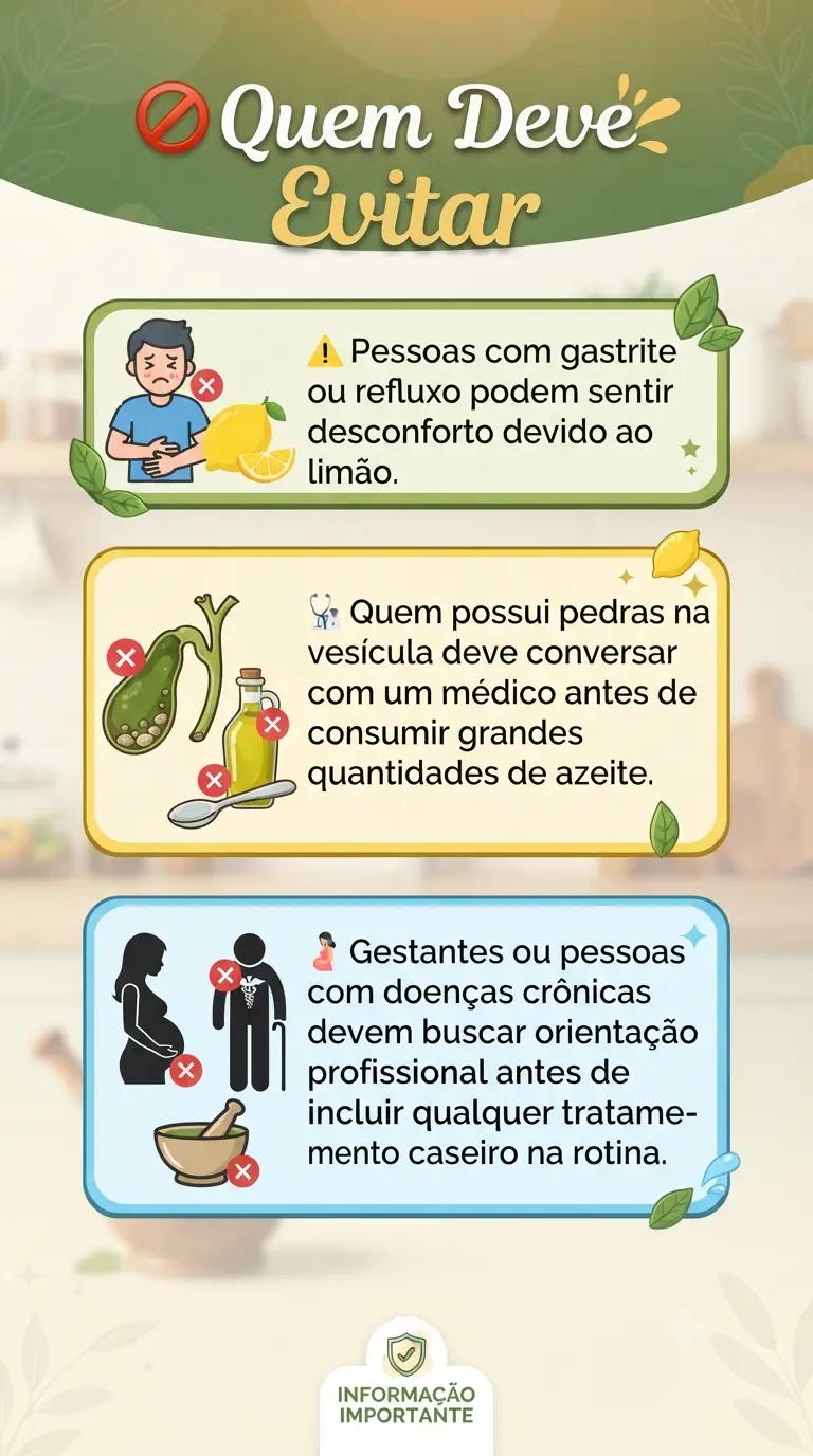 Azeite de Oliva com Limão em Jejum Quem Deve Evitar