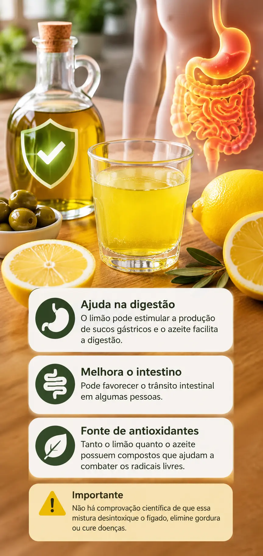 Azeite de Oliva com Limão em Jejum