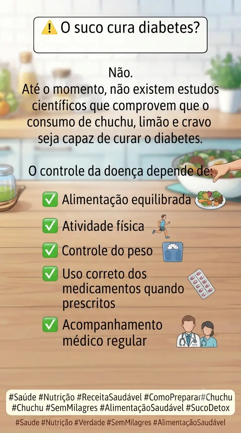 O suco cura diabetes chuchu
