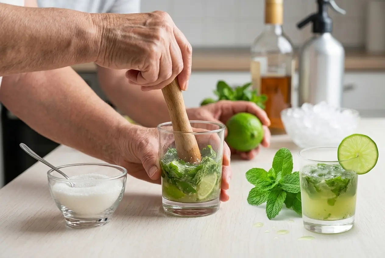 Receita da Bebida Funcional de Hortelã com Limão