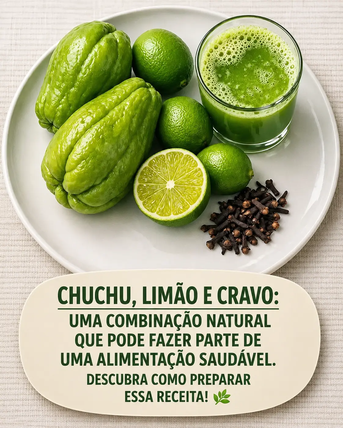 Suco de Chuchu com Limão e Cravo