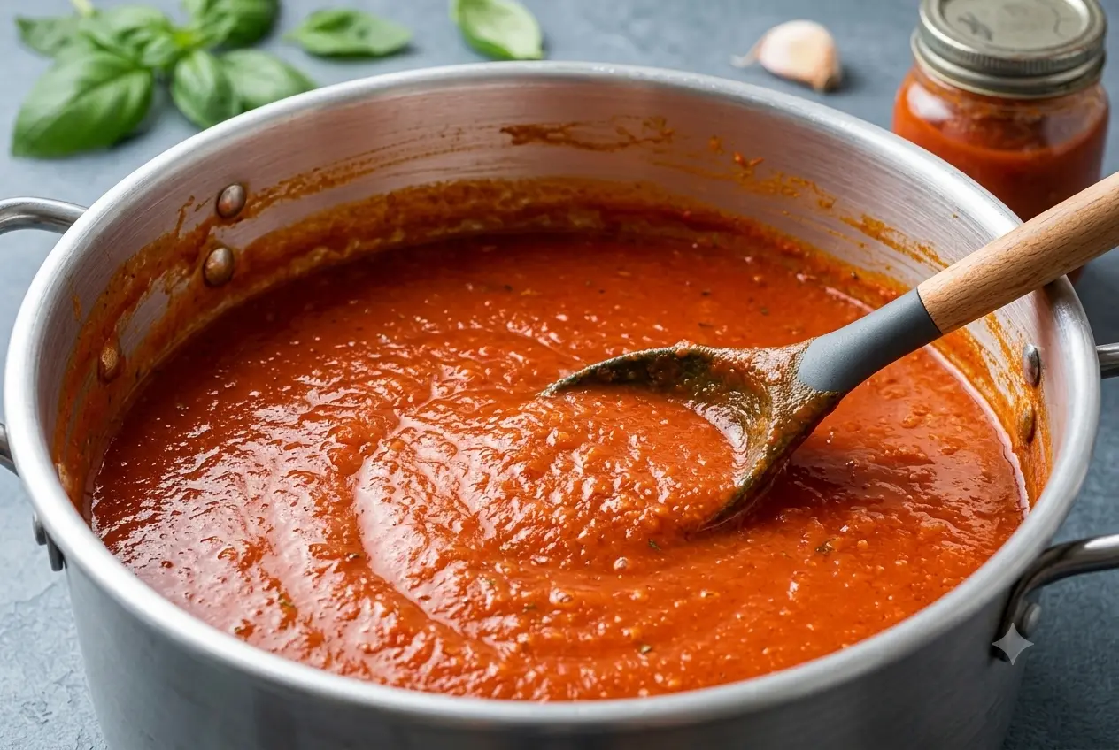 molho de tomate caseiro na panela de pressão