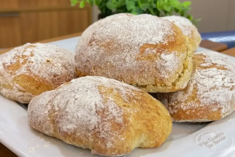 pão caseiro sem sovar