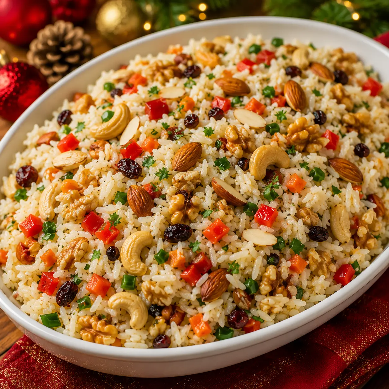 Arroz Natalino com Castanhas