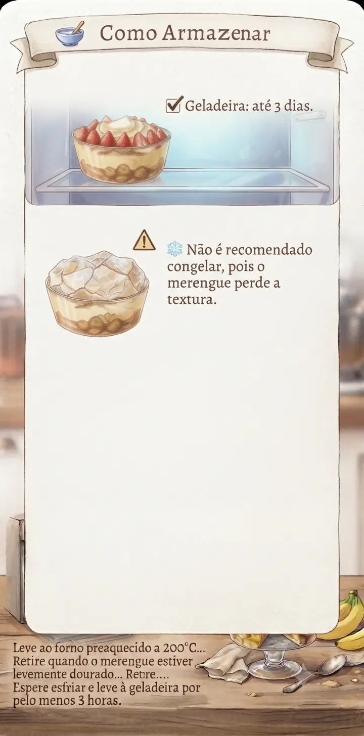Como Armazenar sobremesa de banana