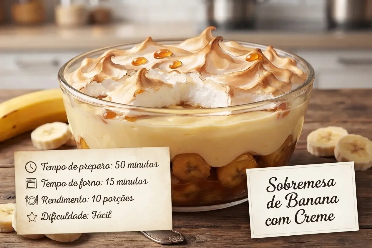 Sobremesa de Banana com Creme informaçao