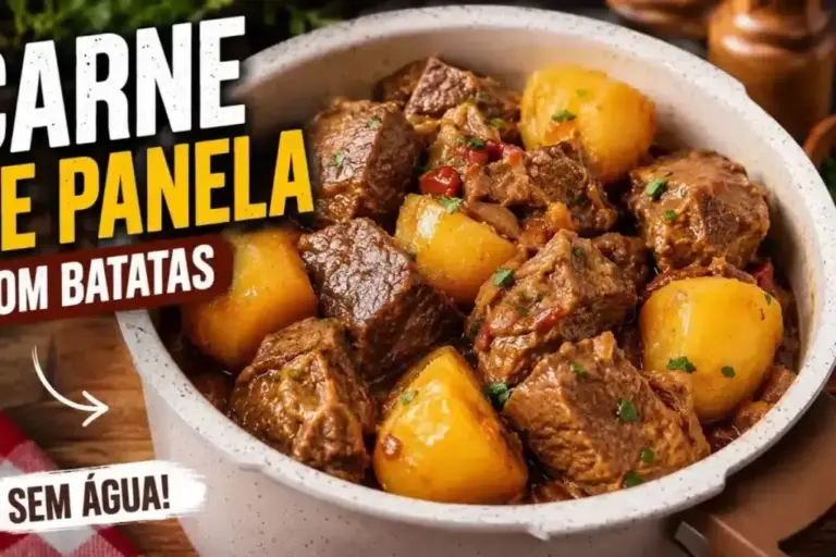 Carne de panela com batata fica macia, suculenta e é feita sem água - Imagem 1