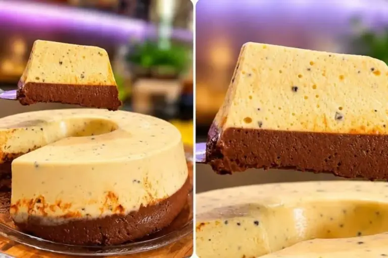 Pudim de dois sabores une chocolate e maracujá em receita cremosa - Imagem 1