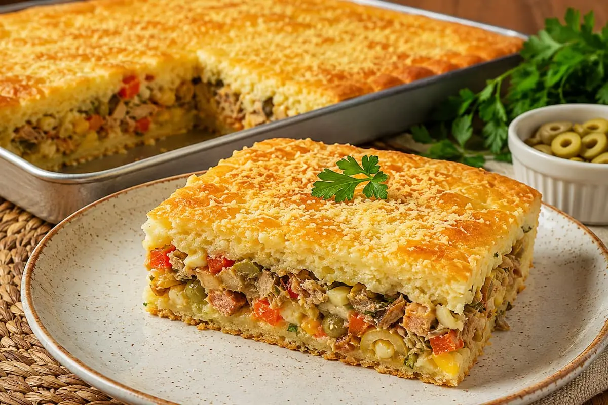 Torta de sardinha feita no liquidificador