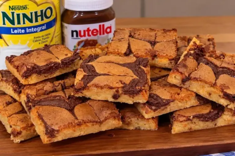 Brownie de leite Ninho com Nutella fica macio e chocolatudo - Imagem 1