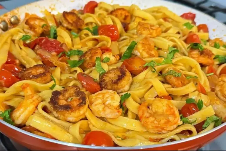 Macarrão ao molho de camarão fica cremoso e é opção para ocasiões especiais - Imagem 1